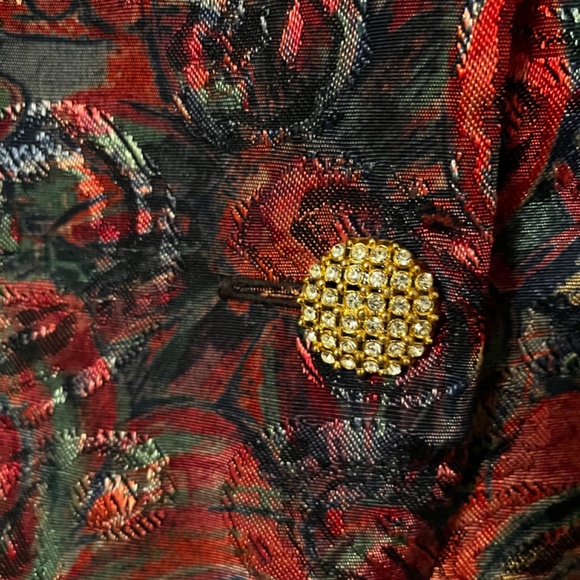 Vintage Nah Nah Tapestry Blazer Jeweled Buttons SIZE 16 - Picture 3 of 5